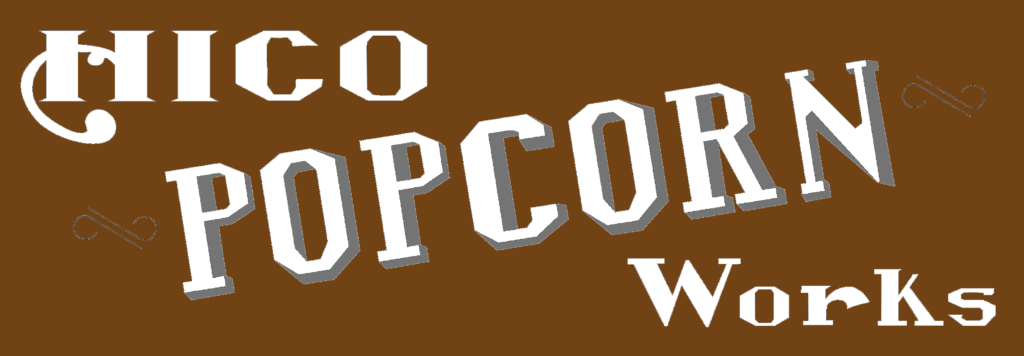 Hico Popcorn Works Logo - sepia